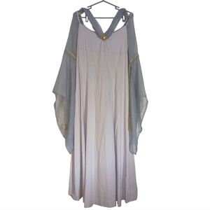 Handmade Blue and Gold Maiden Dress Med